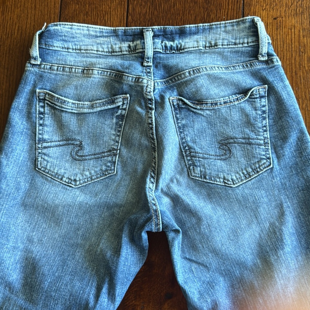 WORN ONCE Silver Jeans Women's Boyfriend Jeans - Light Blue - Picture 2 of 3